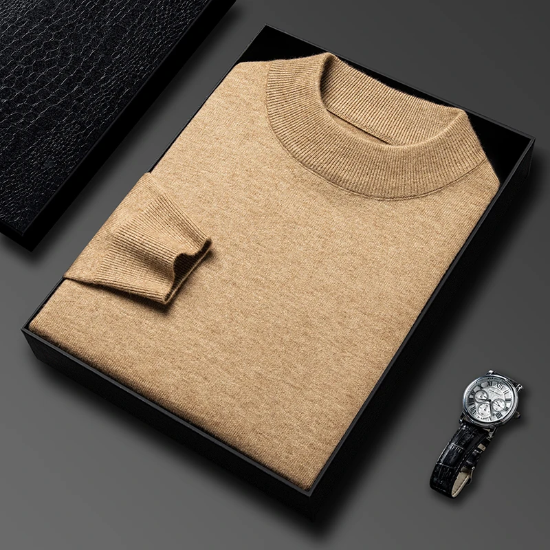 Streetwear Brand - نصف الياقة المدورة تريكو سترة جديدة