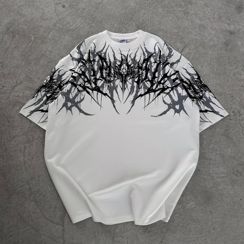 تي شيرت كبير الحجم للجنسين من  - مراجعة Streetwear Brand Font وسعره