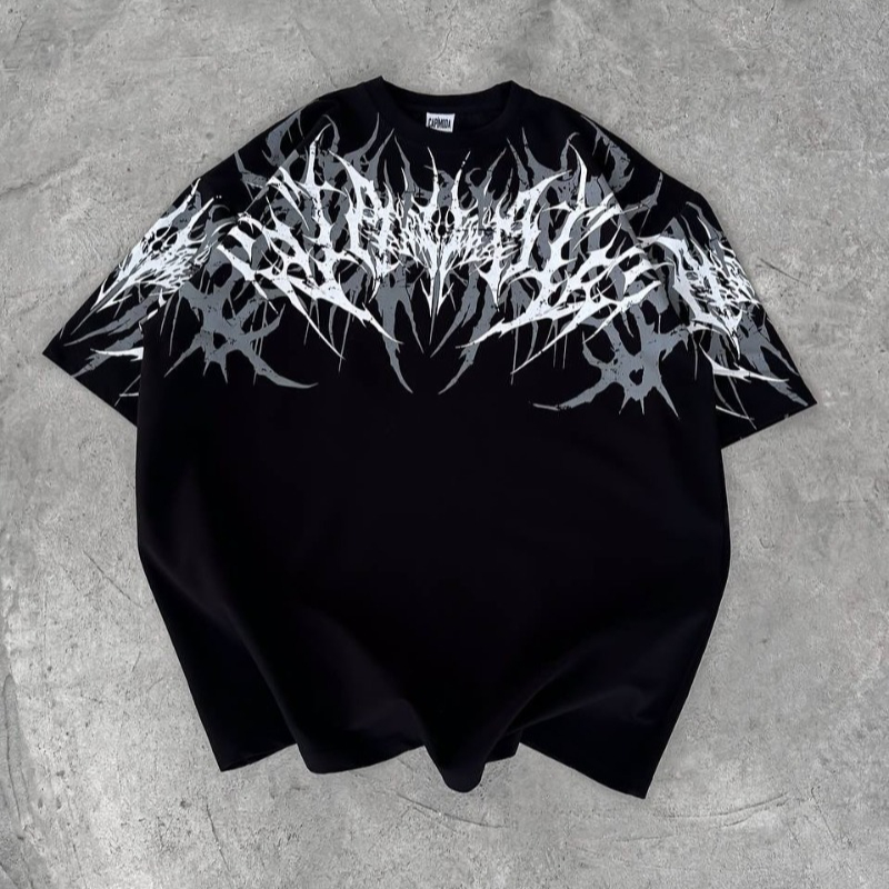 تي شيرت كبير الحجم للجنسين من  - مراجعة Streetwear Brand Font وسعره